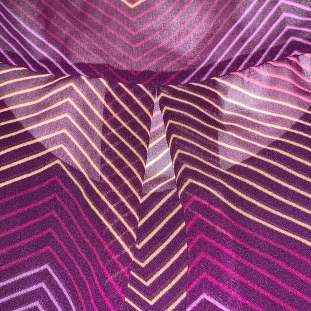 ANA L purple knit front sheer back sleeveless top - Picture 13 of 16